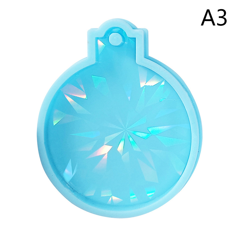 ?New Production? Holographic Pendant Silicone Mold Christmas Ball Keychain Epoxy Mold DIY Craft Jewelry Making Christmas Tree Ornament Mold