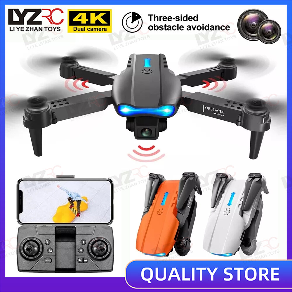 LYZRC New E99 K3 RC Mini Avoid Obstacles Drone 4K Dual Camera WIFI FPV Aerial Photography Helicopter Foldable Quadcopter Drone Toys Gift