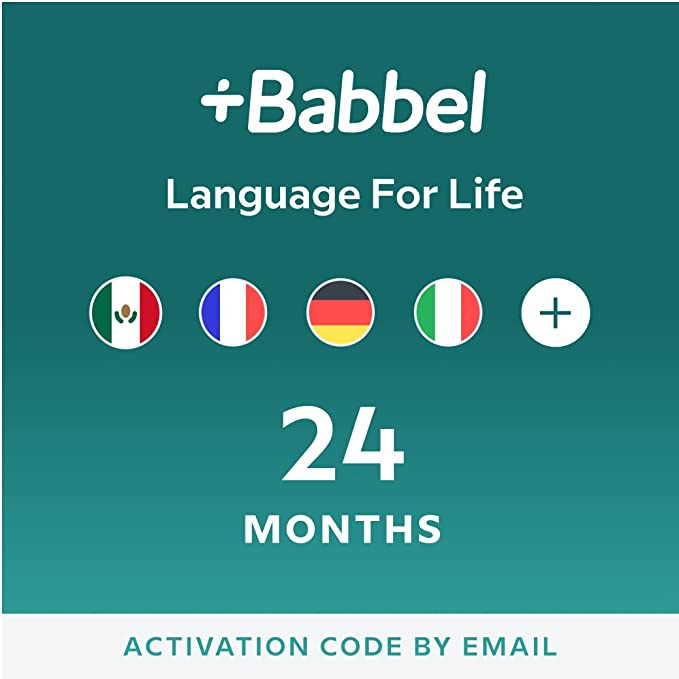 Babbel Language Learning Software - Learn to Speak Spanish, French, English, & More - 14 Languages to Choose from - Compatible with iOS, Android, Mac & PC (24 Month Subscription)